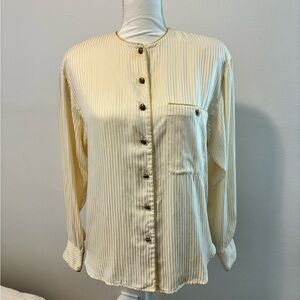 100% SILK 80s VINTAGE DIOR CHEMISE BUTTON-UP SHIRT